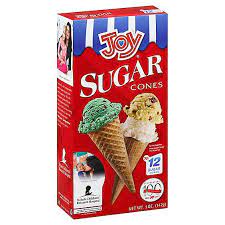 JOY - Regular Sugar Cones - 12 x 12/Case - Bulk Mart