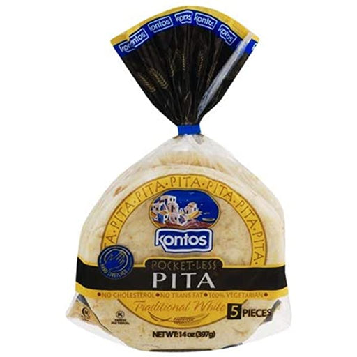 Kontos - 8" Greek Pita Bread White - 10 x 10 / Case - Bulk Mart