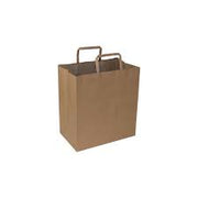 Kraft - 11" x 6.75" x 12" Kraft Paper Bag With Handle - 250/Case - Bulk Mart