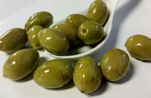 Krinos - Green Cracked Olives Super Colossal - 12 Kg - Bulk Mart