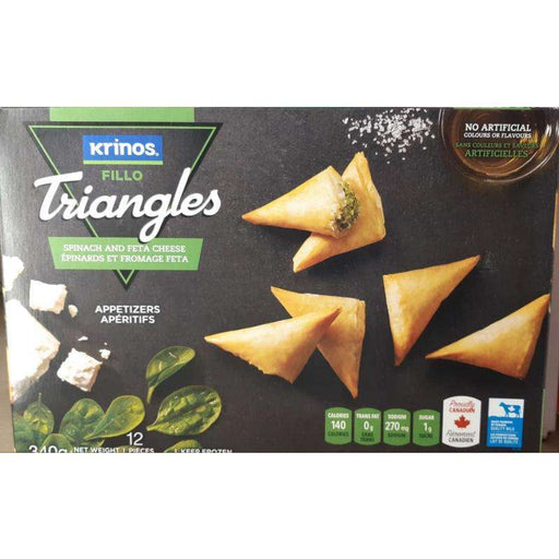 Krinos - Spanakopita Fillo Triangles Spinach & Feta Cheese - 340 g - Bulk Mart