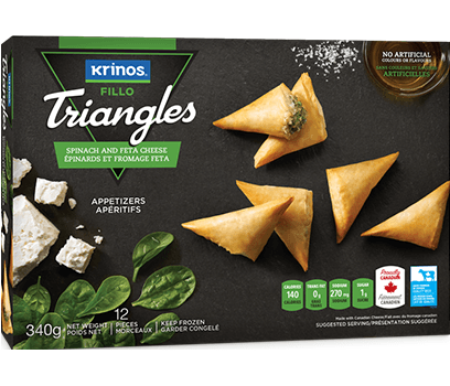 Krinos - Spanakopita Fillo Triangles Spinach & Feta Cheese - 340 g - Bulk Mart