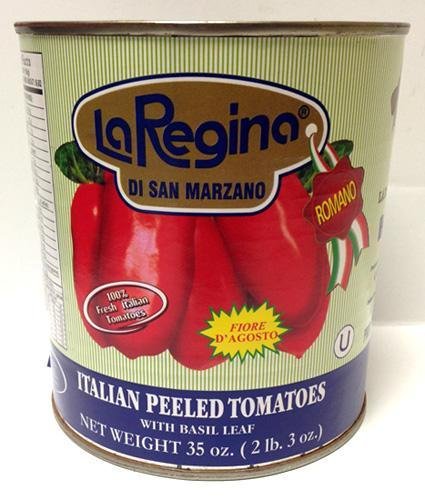 La Regina - Whole Peeled Tomatoes With Basil - 100 oz - Bulk Mart
