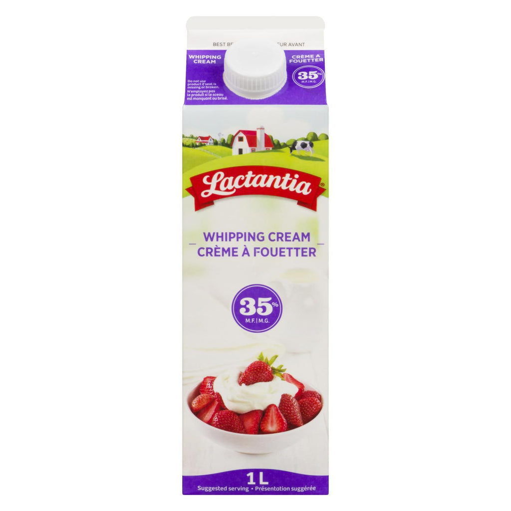 35% Whipping Cream 1L Lactantia Dairy Supplier For Restaurants