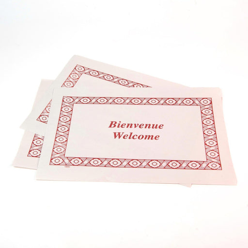 Lapaco - Welcome Placemats - 1000 / Pack - Bulk Mart