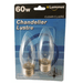 Luminus - 60W Clear Chandelier Light Bulb, P-11660 - 2 / Pack - Bulk Mart
