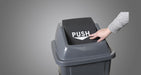 M2 - 100L M2 - 100L EZ Push Square Waste Container With Lid WM-PS0100 WM-PS0100- 1 Set - Bulk Mart