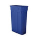M2 - 23 Gal Rectangular Slim Waste Container Blue- Each - Bulk Mart