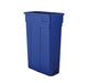 M2 - 23 Gal Rectangular Slim Waste Container Blue- Each - Bulk Mart