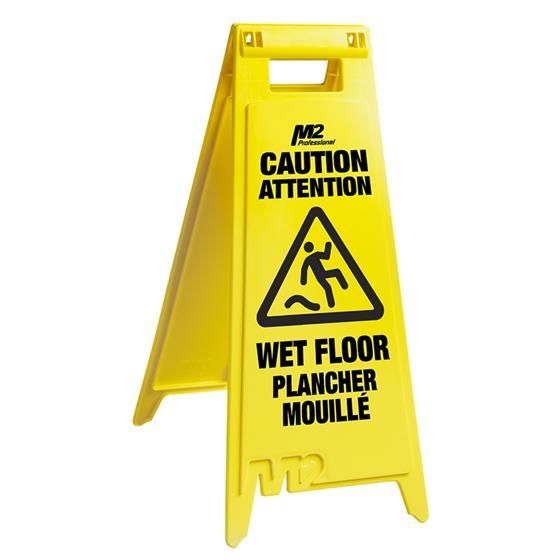 M2 Marino - Caution Wet Floor Sign Bilingual - Each - Bulk Mart