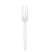 Maple Leaf - Heavy Duty Plastic Fork Unwrapped White - 1000/Case - Bulk Mart