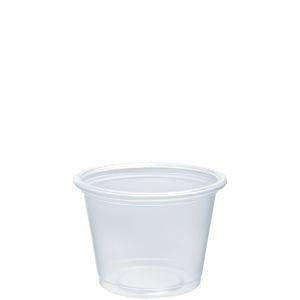 MC - 1 Oz Plastic Portion Cup Translucent - 100/Pack - Bulk Mart