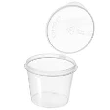 MC - 1 Oz Plastic Portion Cup With Lid Clear - 50/Pack - Bulk Mart
