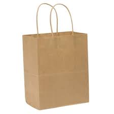 MC - 12" x 7" x 17" Kraft Paper Bag With Handle - 250/Pack - Bulk Mart
