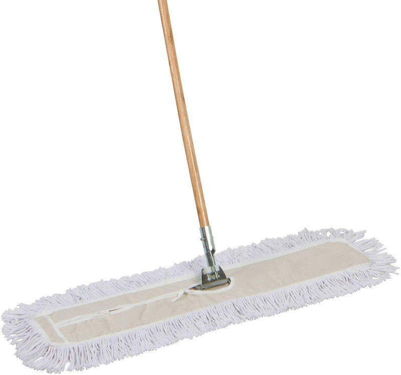 MC - 24" Dust Mop Cotton With Handle - 1 Set - Bulk Mart