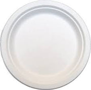 MC - 6" Round Bagasse Sugarcane Biodegradable Plate - 1000/Case - Bulk Mart