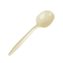 MC - Bio-Based Compostable Soup Spoon Natural Color - 1000/Case - Bulk Mart