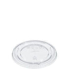 DURA - Clear Flat Lid With Straw Slot For 12 Oz Cold Cups 92mm - 50/Pack