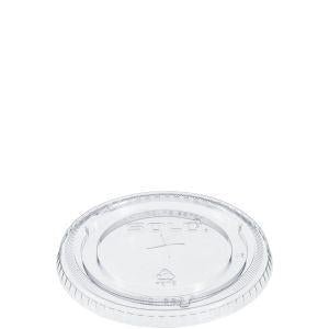 MC - Clear Flat Lid Straw Slot For 16-24 Oz Cold Cups - 1000/Case - Bulk Mart