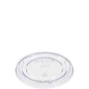 MC - Clear Flat Lid Straw Slot For 16-24 Oz Cold Cups - 50/Pack - Bulk Mart