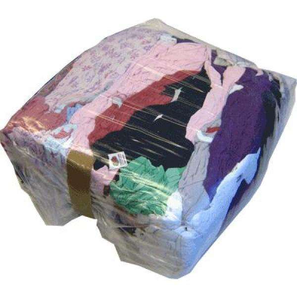 MC - Color Wiping T-Shirt Rags - 23 Lbs - Bulk Mart