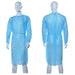MC - Disposable Isolation Gown 115 x 137cm Blue 25gsm - Each - Bulk Mart