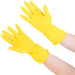 MC - Extra Large Cleaning Gloves Yellow Q-Grip - 12 Pairs - Bulk Mart