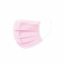 MC - Pink Disposable Face Mask 3 Ply Protective - 50/Pack - Bulk Mart