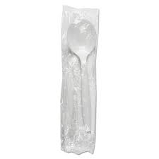MC - Plastic Soup Spoon White Heavy Individually Wrapped - 1000/Case - Bulk Mart