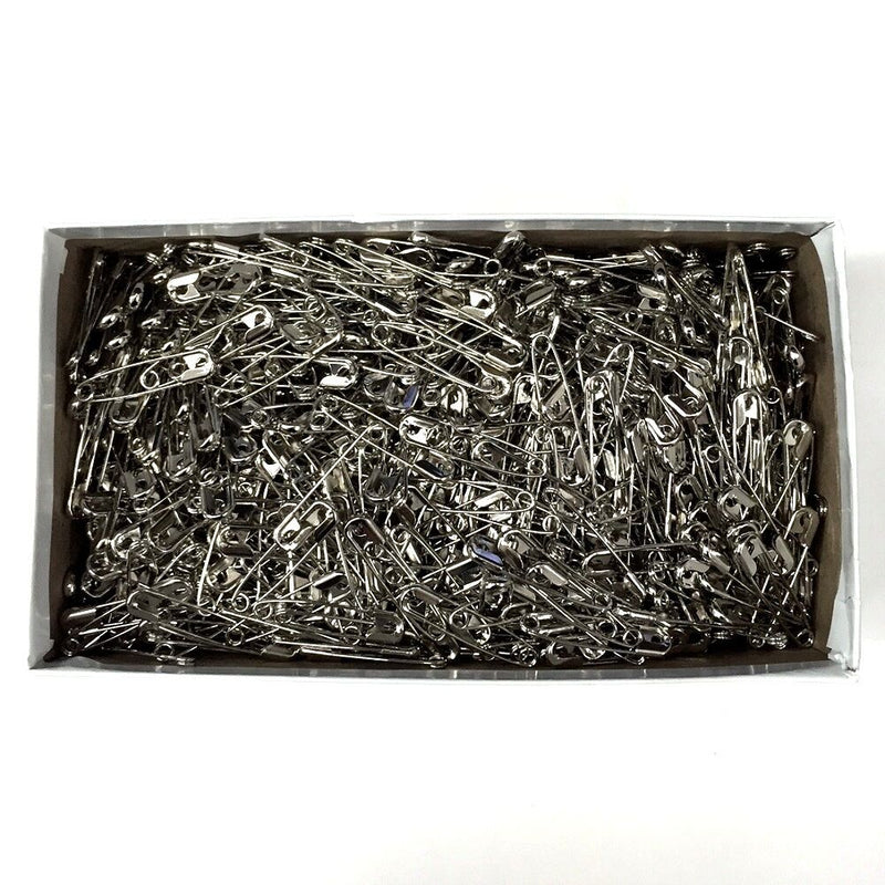 MC - Safety Pins #2 Silver 1.5" - 1440 / Box - Bulk Mart