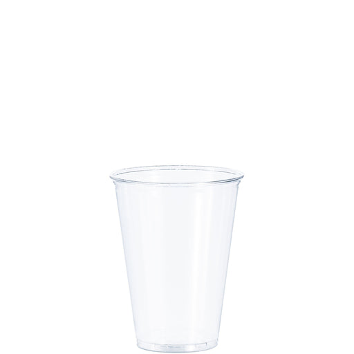 Choice 10 oz. Plastic Cold Cup with 2 oz. Insert and PET Flat Lid with No  Slot - 100/Pack