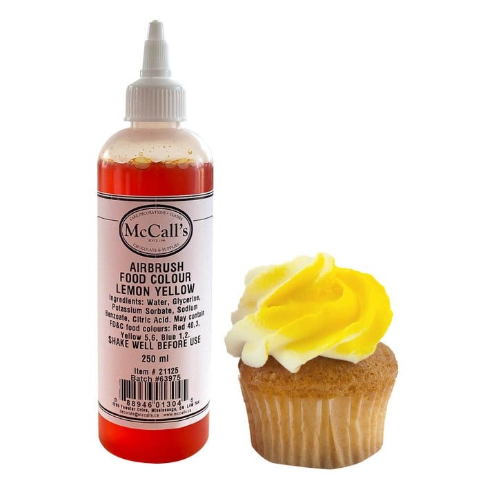 Mccall's - Airbrush Food Color Lemon Yellow - 250 ml - Bulk Mart