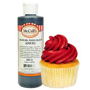 Mccall's - Super Red Liquid gel Food Color - 250 ml - Bulk Mart
