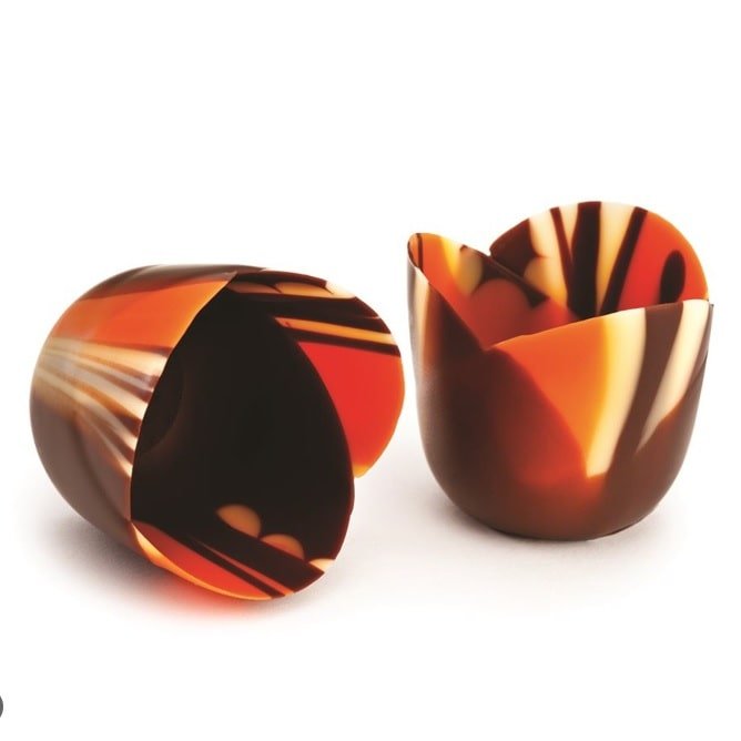 Mona Lisa - Medium Marbled Red Tulip Cups - 36 / Case - Bulk Mart