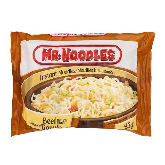 Mr. Noodles - Beef Flavoured Instant Noodles - 24 x 85 g - Bulk Mart