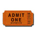 Multi Tact - 11112 - Admit One Tickets With Coupon - 1000 / Roll - Bulk Mart