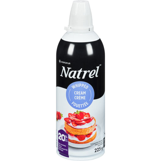 Natrel - 20% Aerosol Whipped Cream - 12 x 225 g - Bulk Mart
