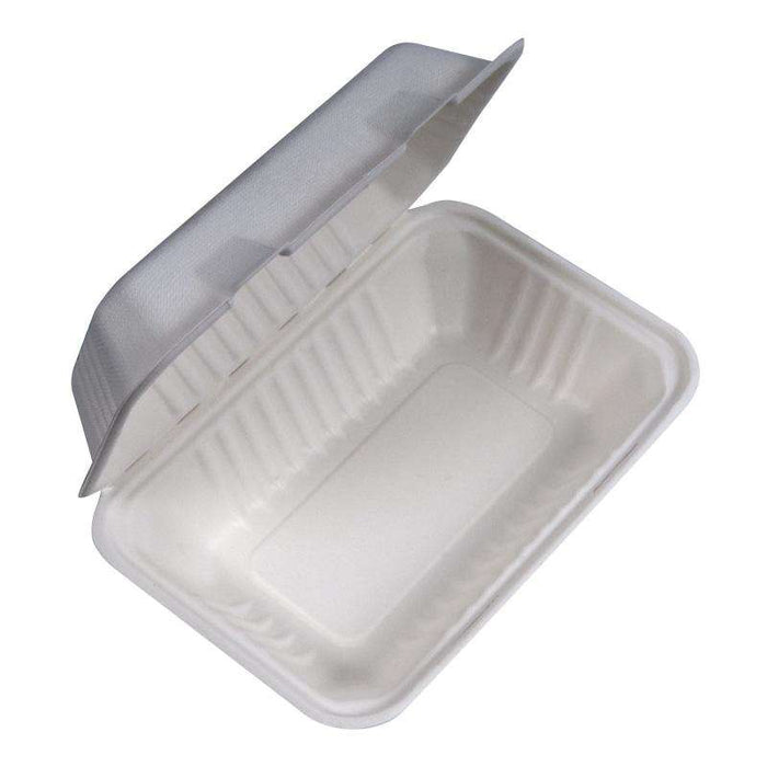 New-Wave - 9" x 6" x 3" Sugarcane & Bamboo Bagasse Container - 200/Case - Bulk Mart