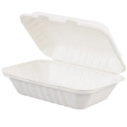 New-Wave - 9" x 6" x 3" Sugarcane & Bamboo Bagasse Container - 50/Sleeve - Bulk Mart