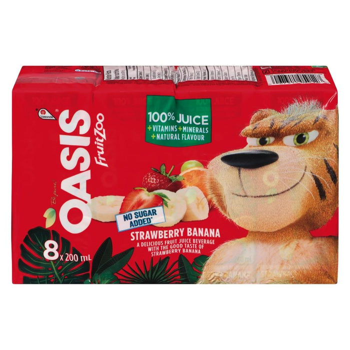 Oasis FruitZoo - Strawberry Banana Juice - 8 x 200 ml - Bulk Mart