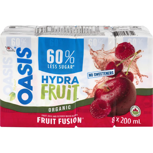 Oasis Hydrafruit - Organic Fruit Fusion - 8 x 200 ml - Bulk Mart