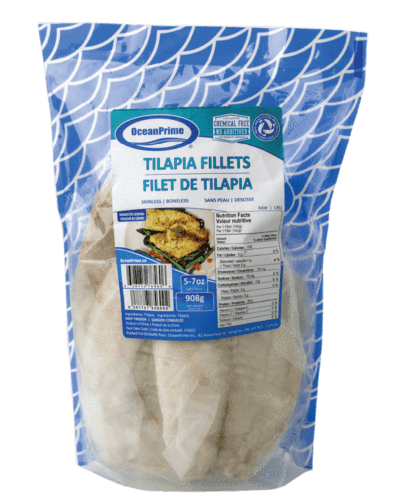 Ocean Prime - Tilapia Fillets 5-7 Oz - 908 g - Bulk Mart
