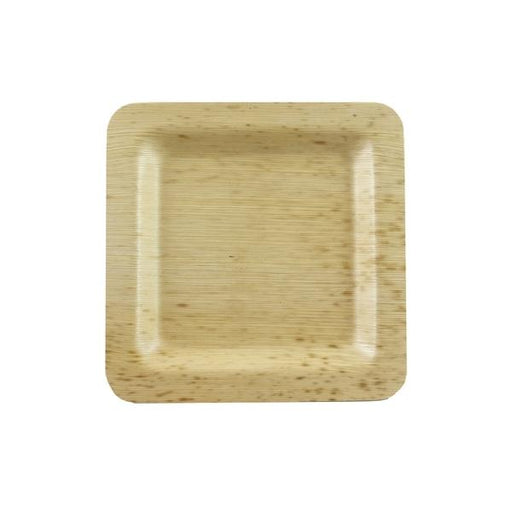 Pack N Wood - Square Bamboo Leaf Double Layer Plate - 10 / Pack - Bulk Mart