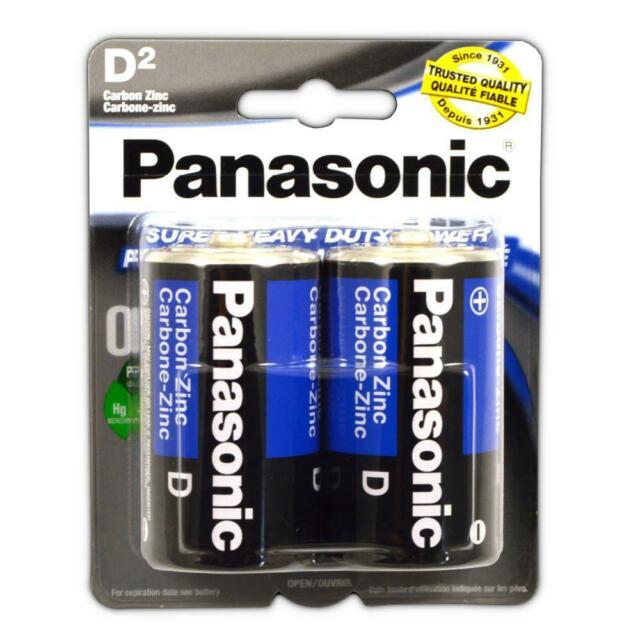 Panasonic - Super Heavy Duty Type D Batteries - 2 / Pack - Bulk Mart