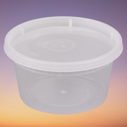 DURA - S12 - 12 Oz Clear Microwavable Deli Container + Lid - 240 Sets