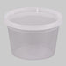 PCM - S-16 - 16 Oz Clear Microwavable Deli Container With Lid - 24 Sets - Bulk Mart