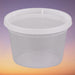 PCM - S-16 - 16 Oz Clear Microwavable Deli Container With Lid - 24 Sets - Bulk Mart
