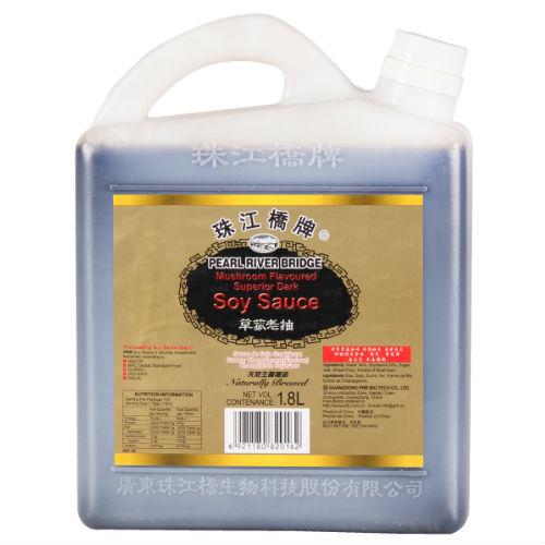 Pearl River Bridge - Mushroom Flavored Superior Dark Soy Sauce -1.8 L - Bulk Mart