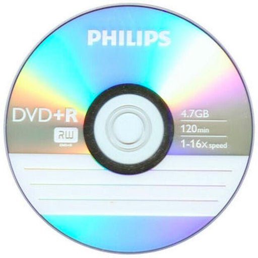 Philips - 120 Minutes DVD-R Blank Disc 16x Speed 4.7GB - Each - Bulk Mart