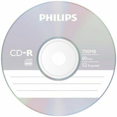 Philips - 80 Minutes CD-R Blank Disc 52x Speed 700MB - Each - Bulk Mart